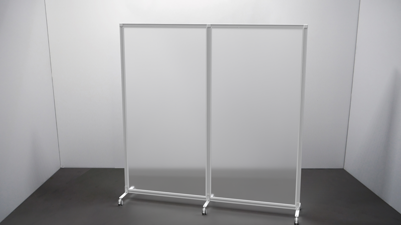 Printed/Frosted Acrylic Screen on Wheels - TecnaCare