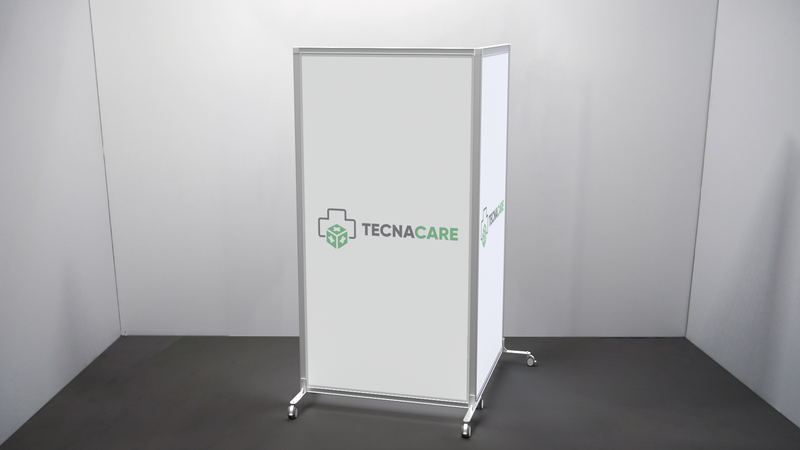 Printed Foamboard Screen on Wheels - TecnaCare
