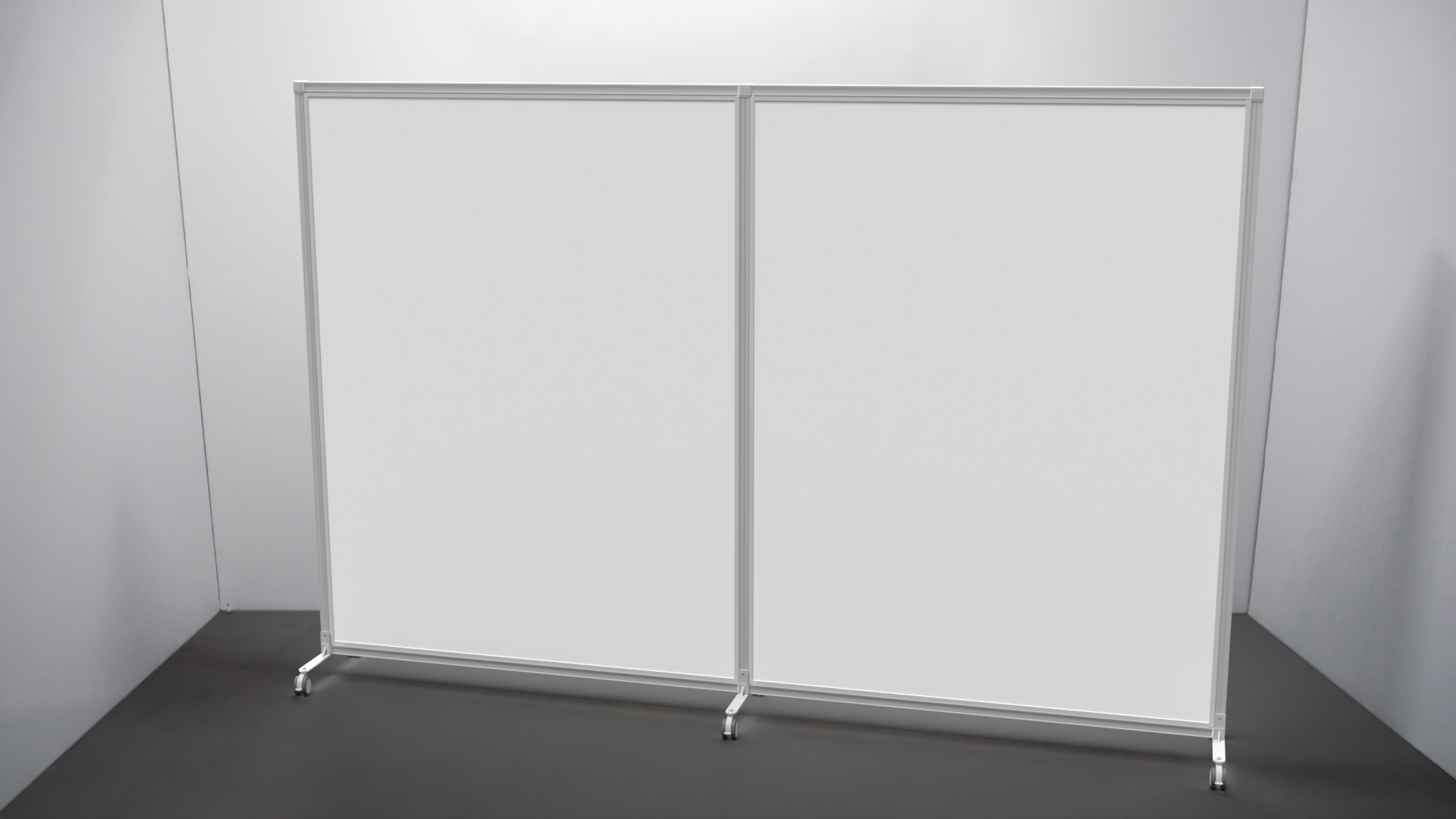 White Foamboard Screen on Wheels