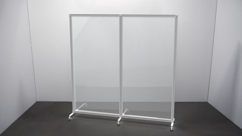 Clear Acrylic Screen on Wheels - TecnaCare